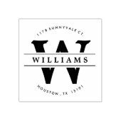 Klassiek Monogram Ronde Retouradres Stempel (Afrduk)