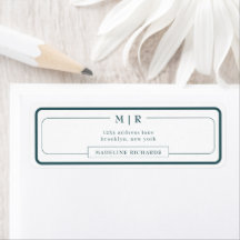 Klassiek Monogram Rook Groen Rand Adres