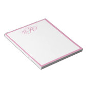Klassiek Monogram Roze Notitieblok (Schuin)