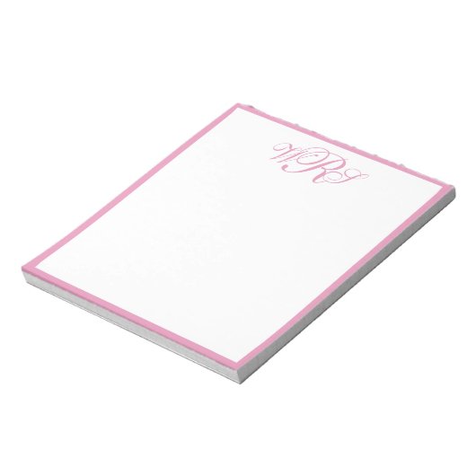 Klassiek Monogram Roze Notitieblok (Gedraaid)