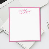 Klassiek Monogram Roze Notitieblok