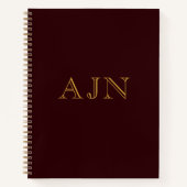 Klassiek monogram schets kunst Notitieboek cadeau (Voorkant)
