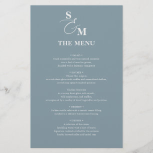 Klassiek Monogram Schrift Et-teken Trouwmenu