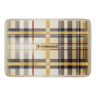 Klassiek Monogram Tan en Taupe Plaid Badmat