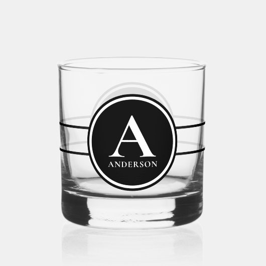 Klassiek monogram whiskyglas whisky glas (Voorkant)
