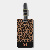 Klassiek Monogram Zwart / Bruin Luipaard Stippenpr
