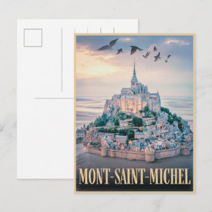 Klassiek Mont-Saint-Michel Frankrijk Normandië cad Briefkaart
