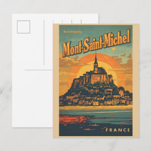 Klassiek Mont-Saint-Michel Frankrijk Normandië cad Briefkaart