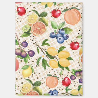 Klassiek mooi botanisch patroon beige magneet