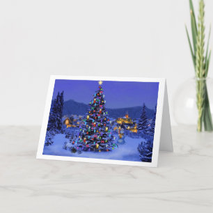 Klassiek, mooi kerstcadeautje afbeelding feestdagen kaart