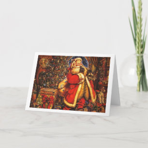Klassiek, mooi kerstcadeautje afbeelding feestdagen kaart
