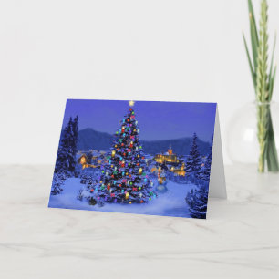 Klassiek, mooi kerstcadeautje afbeelding feestdagen kaart