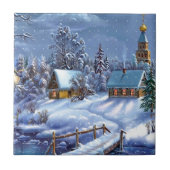 Klassiek, mooi kerstcadeautje afbeelding tegeltje (Voorkant)