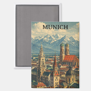 Klassiek München Duitsland Skyline View Reis Magneet