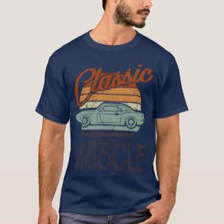 Klassiek Muscle Car Design Mannen Vintage Auto jon T-shirt