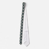 Klassiek Mustache Pattern op Black Stropdas (Achterkant)