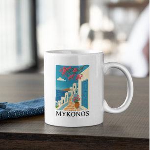 Klassiek Mykonos Griekenland Reizen - Kleurrijke K Koffiemok