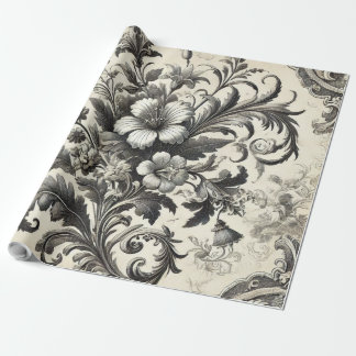 Klassiek Naadloos Bloemmotief Cadeaupapier