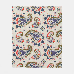 Klassiek naadloos paisley patroon ontwerp. fleece deken