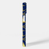 Klassiek Nautical Gold Blue Case-Mate iPhone Case (Achterkant / Rechts)
