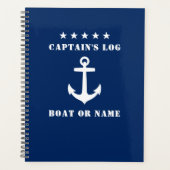 Klassiek nautisch anker 5 sterren Captain's Log Na Planner (Voorkant)