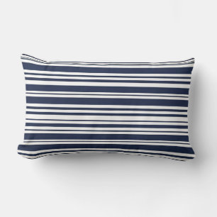 Klassiek Navy Blauw en Witte Streep Kussen