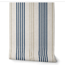 Klassiek Navy Blauwe Ticking Streep Patroon