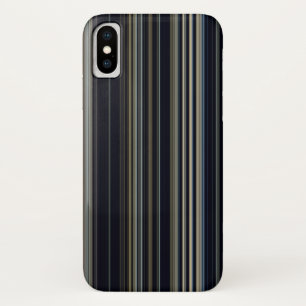 Klassiek Navy en goud meer kleuren strepen iPhone X Hoesje