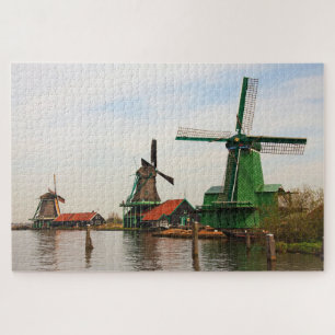 Klassiek Nederlands historisch windmolens Legpuzzel