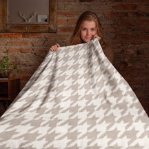 Klassiek neutraal ivoor taupe houndstooth patroon