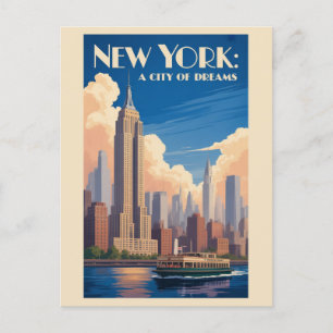 Klassiek New York City Empire State Building Reis Briefkaart