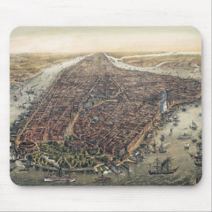 Klassiek New York City, Manhattan, Brooklyn Bridge Muismat