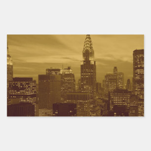 Klassiek New York Manhattan Rechthoekige Sticker