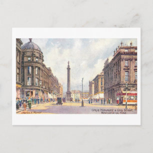 Klassiek Newcastle on Tyne Grey Street Briefkaart
