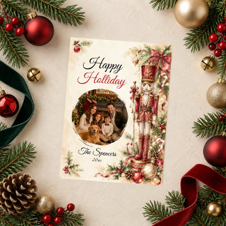 Klassiek Notenkraker Kerst Familieportret Feestdagenkaart