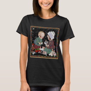 Klassiek ogende kinderen die een theepartijtje spe t-shirt