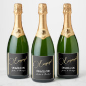 Klassiek ontwerp Custom verlovingsfeest Sparkling Wijnetiket (Flessen)