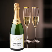 Klassiek ontwerp Custom verlovingsfeest Sparkling Wijnetiket