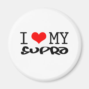 Klassiek ontwerp "I Love My Supra" Magneet