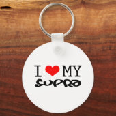 Klassiek ontwerp "I Love My Supra" Sleutelhanger (Voorkant)