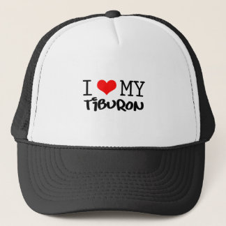 Klassiek ontwerp "I Love My Tiburon" Trucker Pet