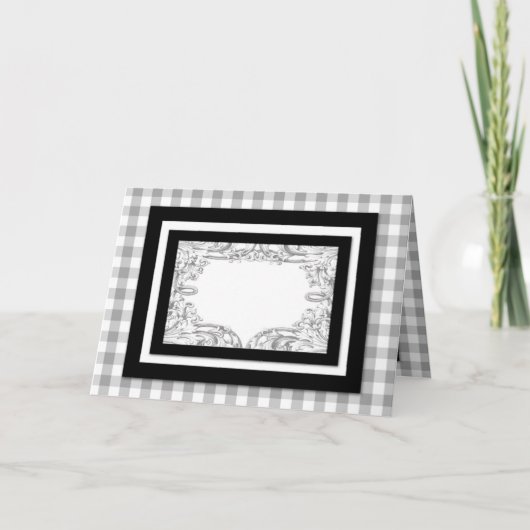  Klassiek ontwerp leeg Bedankkaart (Voorkant)