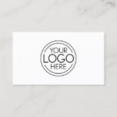 Klassiek ontwerp met Logo en contactgegevens Visitekaartje (Achterkant)