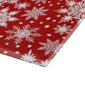 Klassiek ontwerp rood en wit Snowflake Snijplank (Hoek)