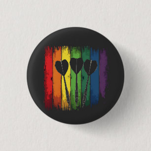 Klassiek ontwerp van dart met LGBTQ kleuren Ronde Button 3,2 Cm