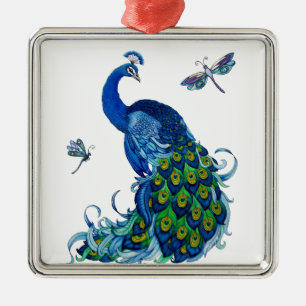 Klassiek ontwerp voor pacock en dragonfly metalen ornament