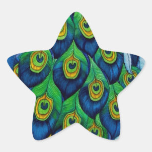 Klassiek ontwerp voor pacock en dragonfly ster sticker