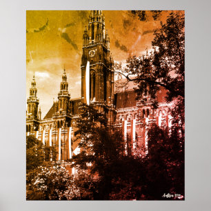 Klassiek Oostenrijk Wenen Rathaus stadhuis Poster