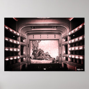 Klassiek Oostenrijk Wenen Staatsoper opera binnen Poster