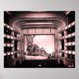 Klassiek Oostenrijk Wenen Staatsoper opera binnen Poster